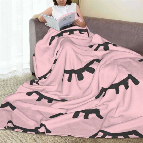 Eyelash Knitted Blankets Cartoon Beauty Glam Closed Eyes Fla