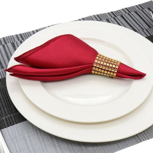Soft Satin Table Napkins Wedding Party Dinner Table Pink Whi