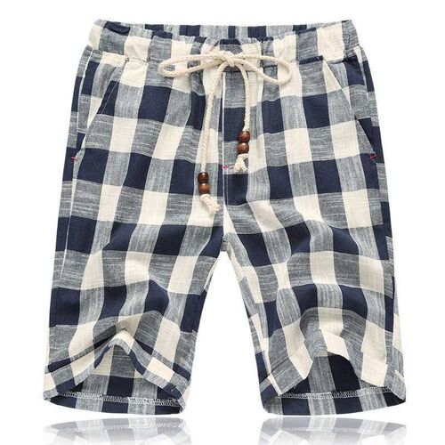 Colorblock Stripe Mens Cotton and Linen Pants Mens Large S