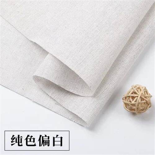 100 /300/500cm Textile Cotton Linen Gray Fabric Vintage Clot
