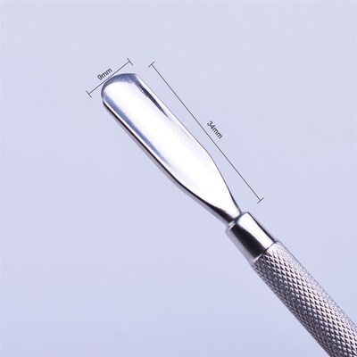 1pcs Double-end Silver Cuticle Remover Stainless Steel Finge