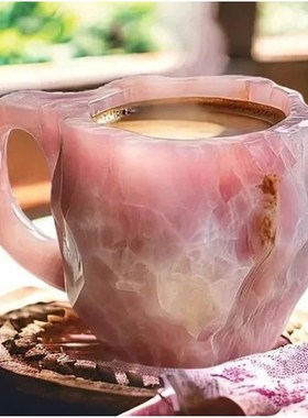 1pc New Multi-Colored Mineral Crystal Coffee Mug, Natural Mi