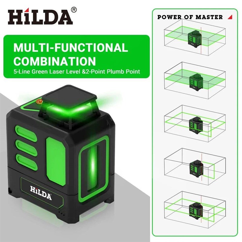 HILDA Laser Level 2 lines/5 Lines 360 Automatic Leveling Lev图片