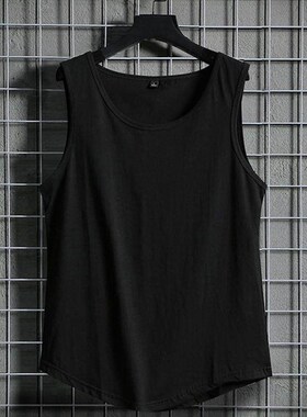 Simple Edition Solid Color Undershirt Mens Loose Waistcoat