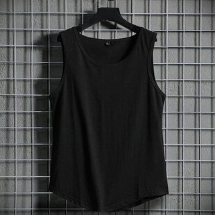 Simple Edition Solid Color Undershirt Mens Loose Waistcoat