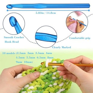 Fenrry Crochet Kit for Beginners Ergonomic Crochet Hook Set