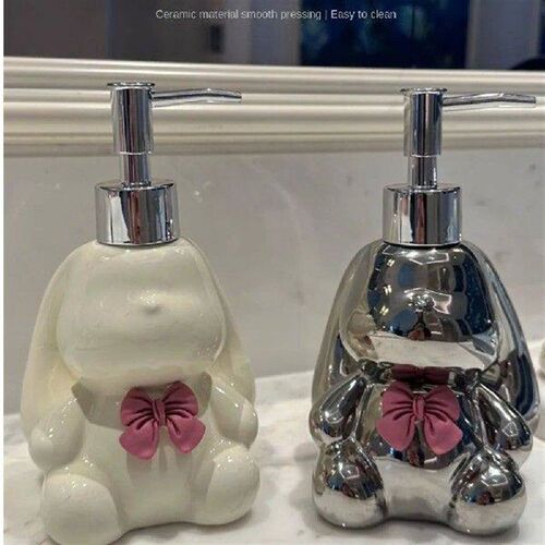Cute Rabbit Liquid Soap Dispensers Separate Bottles Shower