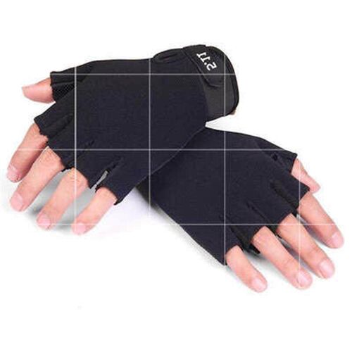 Rock Climbing Tactical Black Fingerless Gloves/Cycler
