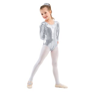 AOYLISEY Ballet DanceShinny Metallic Leotards for Girls Gymn