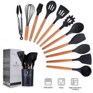 12PCS Silicone Kitchenware Non-Stick Cookware Kitchen Utensi