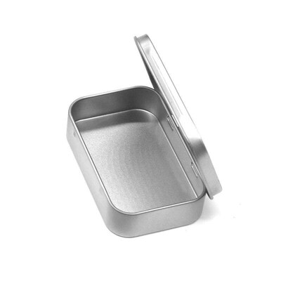 Metal Rectangular Empty Mini Tin Box Tinplate Push Candy Pil