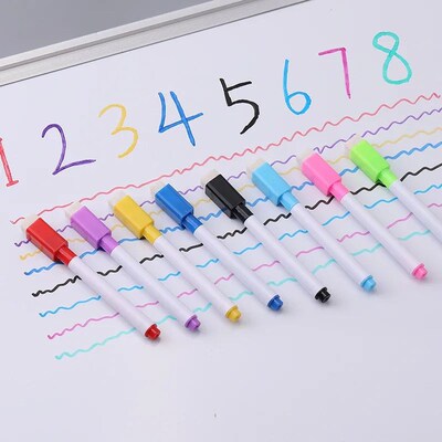 8 Colors Erasable Magnetic Whiteboard Marker Pen Blackboard