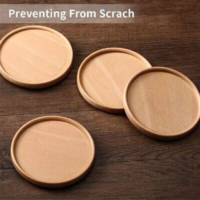 1pcs Wooden Coaster Tea Coffee Cup Pad Placemat Walnut Wood