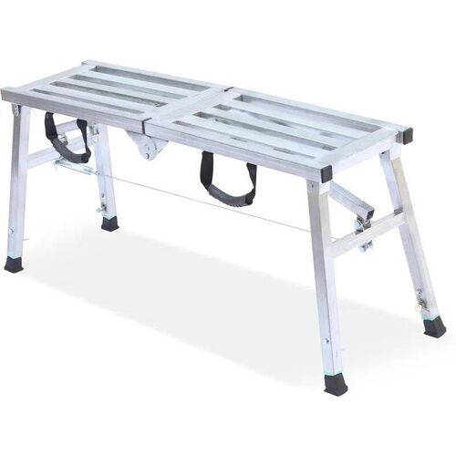 Adjustable Work Platform with 400 Lb Duty Rating, Steel Step