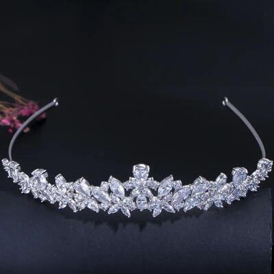 ThreeGraces Elegant Shiny Cubic Zirconia Bridal Wedding Banq