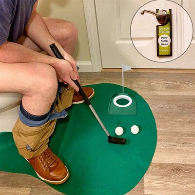 Indoor Golf Putting Trainer With Hole Flag Putter Green Prac