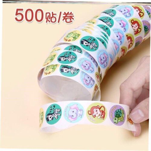 500pcs Reward Stickers Encouragement Sticker Roll for Kids