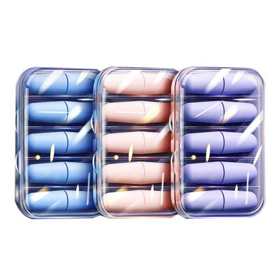 Jiletang Boxed Sound-Absorbing Cotton Sleep Earplugs for Noi