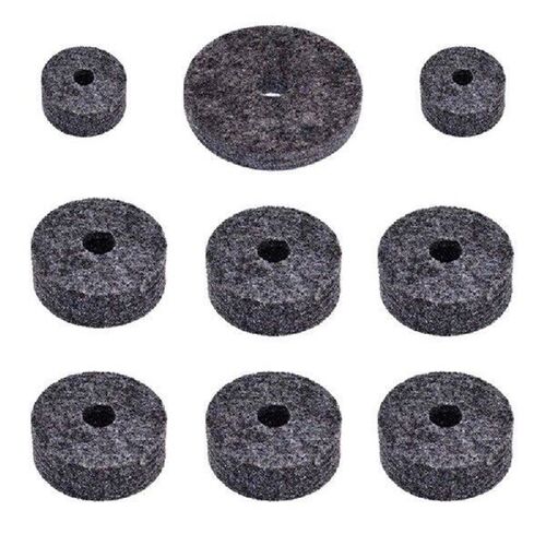 18 Pieces/set Drum Cymbal Soft Round Felt Pad Wing Nut