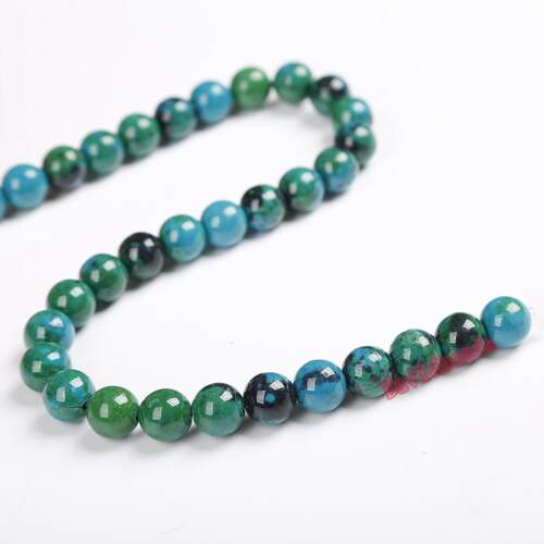 Natural Stone Chrysocolla Round Loose Spacer Beads For Jewel