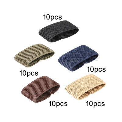 10x Elastic Belt Keepers Webbing Holder Strap Organizer Nylo