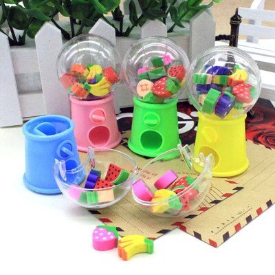 Creative Gashapon Mahine Erasers 12ps Cute  Rubber Erasers K