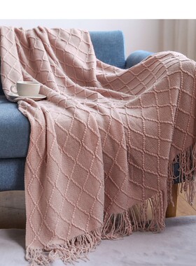 Waffle Blanket Nordic Decorative Blanket for Sofa Bed Throw