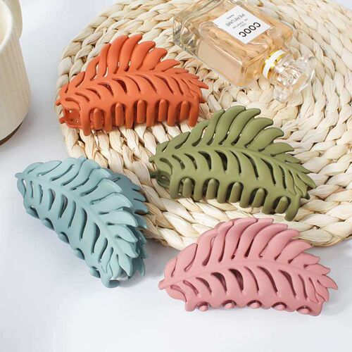 Leaf Hair Clip Frosted Grab Clip Ball Head Hair All-Match Pr