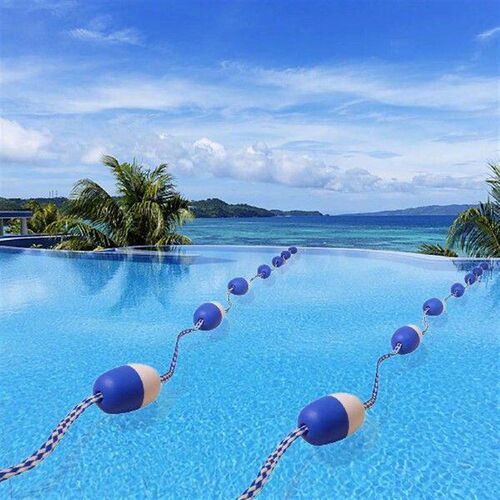 5.5m Swimming Pool Safety Divider Rope with 11 Floats & 2