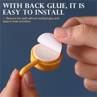5PCS Self Adhesive Wall Hook Strong Without Drilling Coat Ba