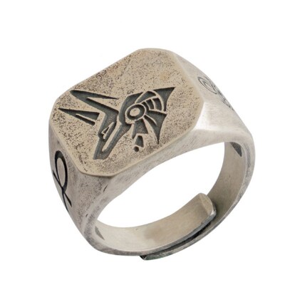 Retro Gothic Grim Reaper Anubis Rings Egyptian Gods Hip Hop