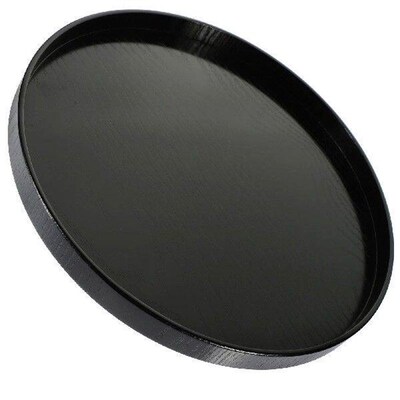 Decorative Tray Black Serving Platters Coffee Table Round