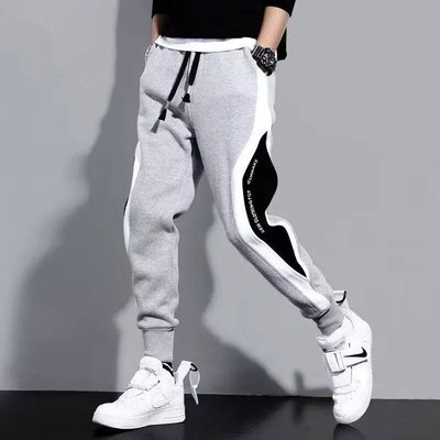 Men Black Pants Hip Hop Drawstring Jogger Fashion Comfortabl