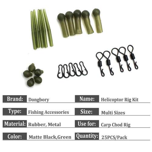 Carp Fishing Accessories Kit Helicopter Rig Anti Tangle Slee