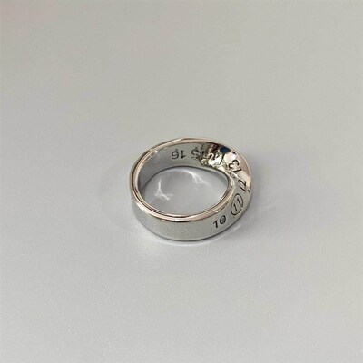 Creative Twisted Number Rings for Men and Women Silver Color