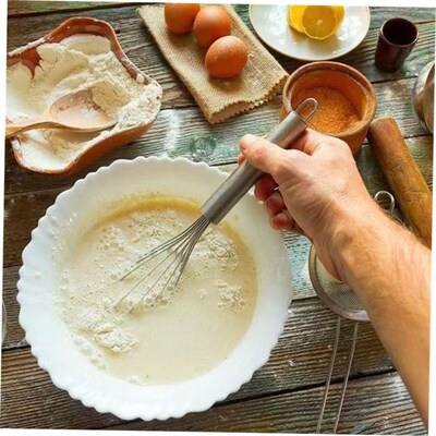 Egg Whisk Stainless Steel Kitchen Wire Balloon Milk Beater