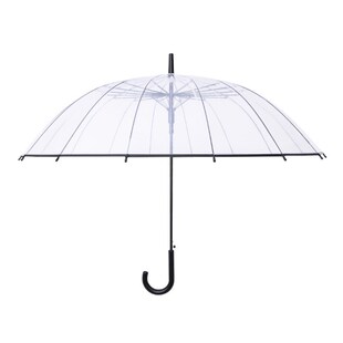 long Clear with Windproof handle透明伞长柄 umbrella