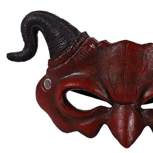 3D Horn Mask Half Face Decoration Supply Costume Ornament