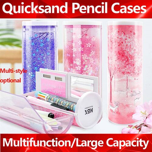 Pencil Case Translucent Quicksand Pencil Cases NBX Multifunc