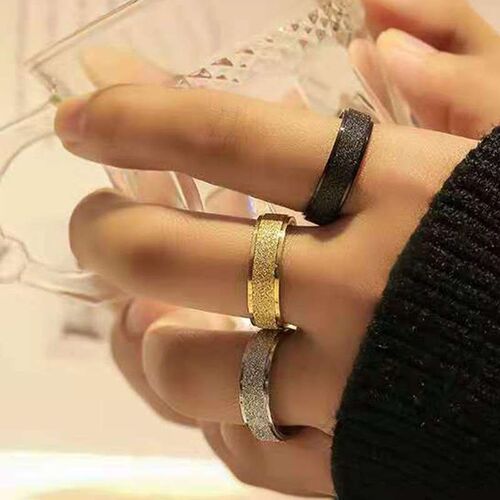 Stainless Steel Ring Womens Niche High-end Light Luxury Ins