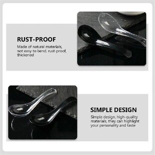 100 Pcs Disposable Spoon Rice Eating Spoons Restaurant Food