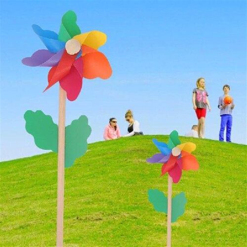 1 Pc Wood Windmill Wind Spinner Pinwheels Home Garden Yard