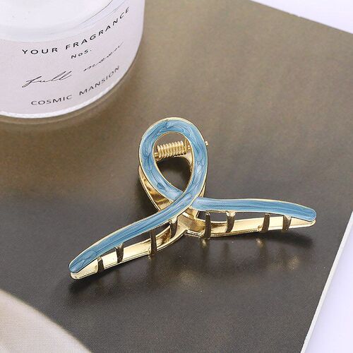 Retro Korean Geometric Hair Clips Metal Hollow Ins Hair Acce