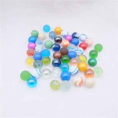 30/50pcs Marbles Glass Ball 16 Mm Cream Console Game Sress P