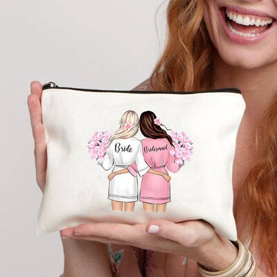 Best Gift for Bridesmaids Makeup Bag Women Neceser Mujer Cos