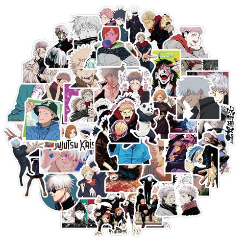 50 Pcs Jujutsu Kaisen Anime Stickers Gojo Satoru Sticker