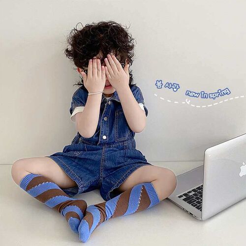 1466 childrens socks spring and summer new color matching d