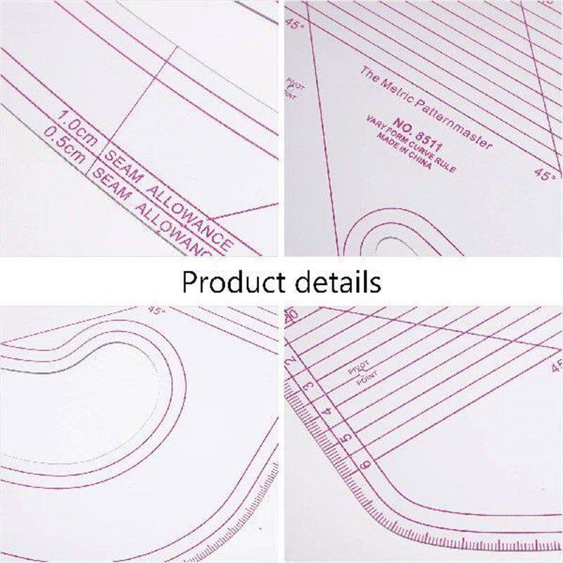 Curve Grading Ruler Pattern Paper for Sewing Hip Tailors - 实物图