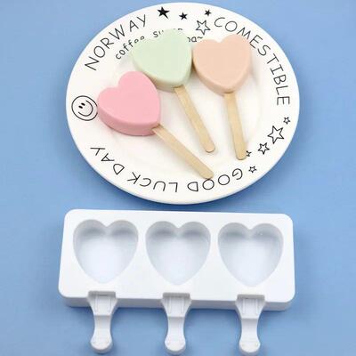3 Cavity Love Cats Claw Ice Cream Mould Food Grade Silicone