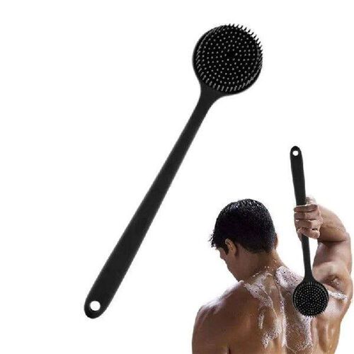new Silicone Long Handle Bath Brush Double-Sided Shower